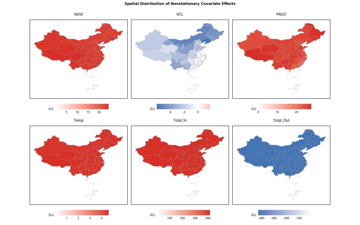 Source example: spatial coefficient maps for the binary model.